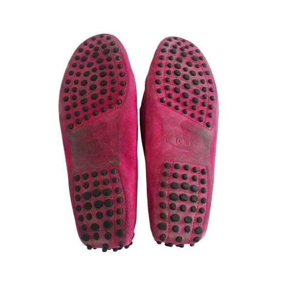 Tods Gommino Pink Magenta Suede Patent Driving Loafers 5.5 - Picture 11 of 11